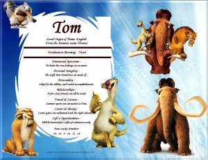 Ice Age Friends Personalized First Name Meaning Print