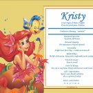 Little Mermaid Personalized First Name Meaning Print
