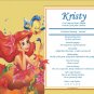 Little Mermaid Personalized First Name Meaning Print
