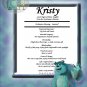 Monsters Inc Personalized First Name Meaning Print