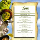 Shrek and Friends Personalized First Name Meaning Print