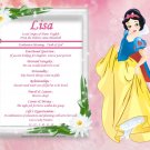 Snow White Personalized First Name Meaning Print
