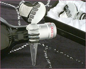 Murano Art Deco Collection Solid Heart wine stopper
