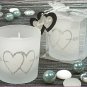 Two hearts are better than one candle favor Silver
