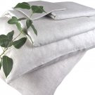 100% FRENCH LINEN BED SHEETS -TWIN- WHITE