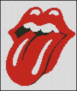 ROLLING STONES TONGUE cross stitch pattern