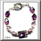 BEAUTIFUL SILVER & CRYSTAL BRACELET (B-1099)