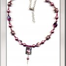 ORIGINAL AUSTRIAN CRYSTAL & SILVER NECKLACE (E-2130)