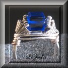 ORIGINAL AUSTRIAN BLUE COBALT CRYSTAL RING (T-4001)