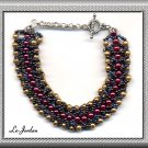 HAND MADE GLASS PEARLS, BRACELET (B-1108)