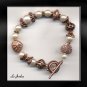 ORIGINAL COPPER & GLASS PEARLS, BRACELET (B-1104)