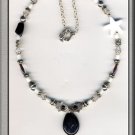 BEAUTIFUL NECKLACE IN BLACK AND SILVER (N-2152)