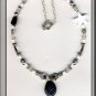 BEAUTIFUL NECKLACE IN BLACK AND SILVER (N-2152)
