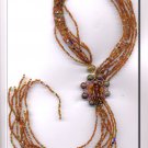 UNIQUE DONUT NECKLACE IN BROWN COLORS(N-2158)