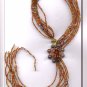 UNIQUE DONUT NECKLACE IN BROWN COLORS(N-2158)