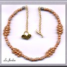 NICE NECKLACE MADE OF GLASS PEARLS (N-2159)