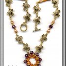 VICTORIAN STYLE DONUT NECKLACE (N-2164)