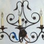 VINTAGE 3-Light Wrought Iron Wall Sconce