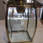 VINTAGE Brass and Etched Glass Hanging Ceiling Fixture