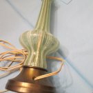 VINTAGE Italian Latticino Blown and Caned Glass Bedside Lamp