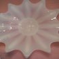 VINTAGE White Opaline Opalescent "Starburst" Glass Dish