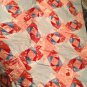 LARGE Quilt Top w/ Machine Stitched Pattern