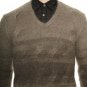 NEW John Varvatos Mohair-Blend Ombre Cableknit V-Neck Sweater - S