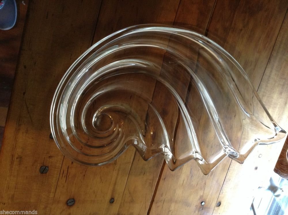 LARGE Crystal Shell Shaped Platter