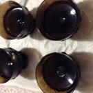 VINTAGE Tiffin Franciscan Madeira Smoke Brown Footed Dessert Glasses - set of 4