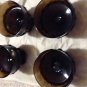 VINTAGE Tiffin Franciscan Madeira Smoke Brown Footed Dessert Glasses - set of 4