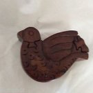 HAND-CARVED Wood Puzzle Box - Dove