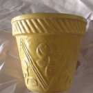 VINTAGE Yellow Floral Planter