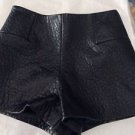 NEW Maison Chow Black Sheepskin Leather Shorts - S/36