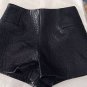 NEW Maison Chow Black Sheepskin Leather Shorts - S/36