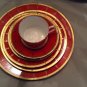 NEW Haviland Limoges Tambour Red 6-Piece Place Setting