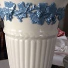VINTAGE Wedgwood Queensware Blue on White Lamp