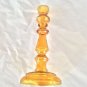 EXCELLENT CONDITION Amber Art Glass Candle Holder - 11.5"