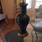 VINTAGE Ginger Jar/Urn Shaped Glazed Ceramic Lamp w/ Special 2-Color Blend - 19"