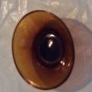 VINTAGE Murano Seeded Handblown Amber Glass Bowl - 6.5" x 3"