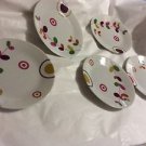 NEW Set of 5 Philippe Deshoulieres Lilly Canape Plates Limoges France