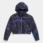 NEW Coach Women's Camo Hooded Windbreaker - L