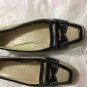 VG CONDITION Attilio Giusti Leombruni BLack Patent Leather w/ Fabric Loafers -37