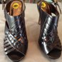 NEW Coach  Women's Bessy Vachetta Leather Black Sandals - 9