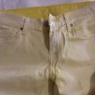 NEW 7 For All Mankind Women's Yellow Capri Jeans - 26