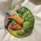 EXC. CONDITION Fitz & Floyd Carrot Top Woven Basket Covered Dish - 7-3/4"