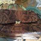 WORN ONCE Henri Bendel Snakeskin Print Full Size Bag