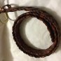 NEW Talbots Braided Brown Leather Belt w/ Solid Brass Buckle - XL