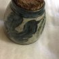 EXCELLENT CONDITION Art Pottery Wide Mouth Jar with Cork Stopper - 5-3/4" T