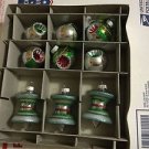 NEW Box of 9 Christopher Radko Shiny Brite Ornaments - Indents and Shaped