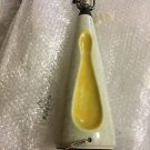 VINTAGE Glazed Ceramic 2-Color Atomic Era Table Lamp - 14.5" T